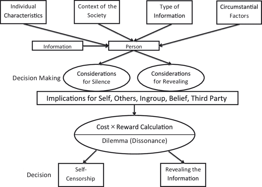 Process Of Decision Making To Self-censor - Decision-making (850x608), Png Download