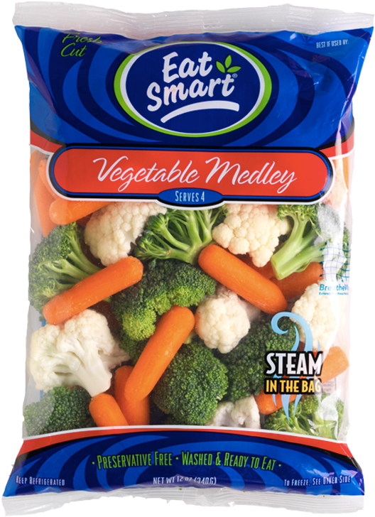 Vegetable Bag - Eat Smart Broccoli Slaw - 12 Oz Bag (527x748), Png Download