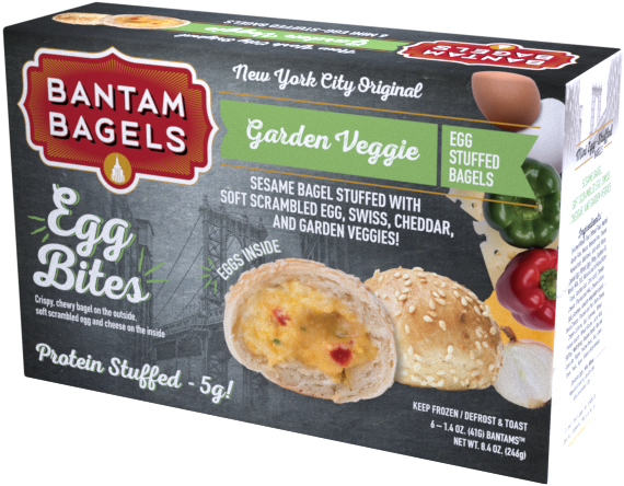 Bantam Bagels Stuffed Bagels, Cinnamon Bun, Mini - (960x540), Png Download