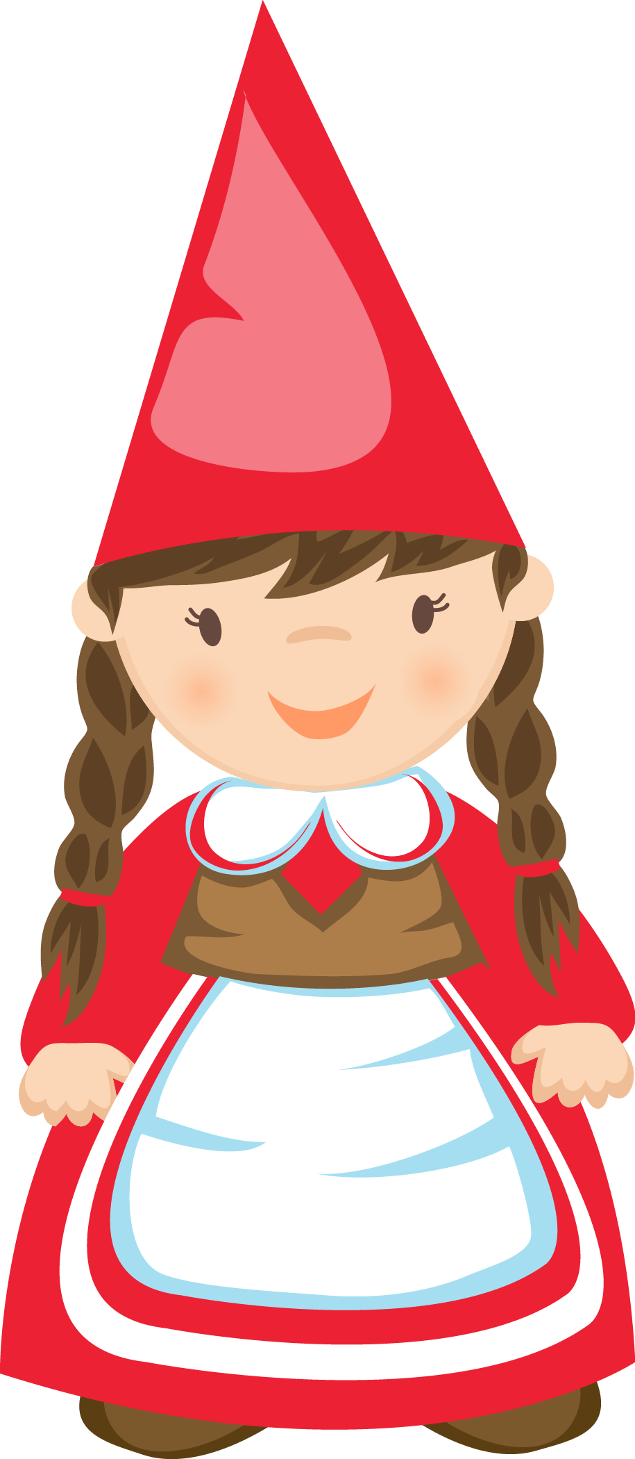 Girl Cartoon Clipart At Getdrawings - Cute Garden Gnome Clipart (915x2100), Png Download