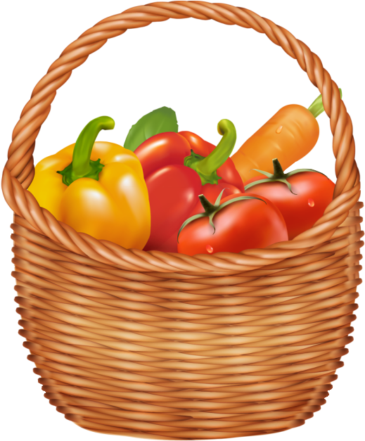 Vegetables Basket Png Clipart Picture - Vegetables Clipart (548x661), Png Download