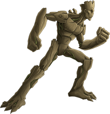 Groot Animated Render 03 - Groot Disney Png (401x406), Png Download