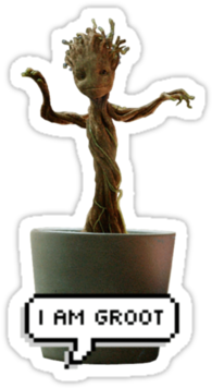 I Am Groot By Illegalizes - Sculpture (375x360), Png Download
