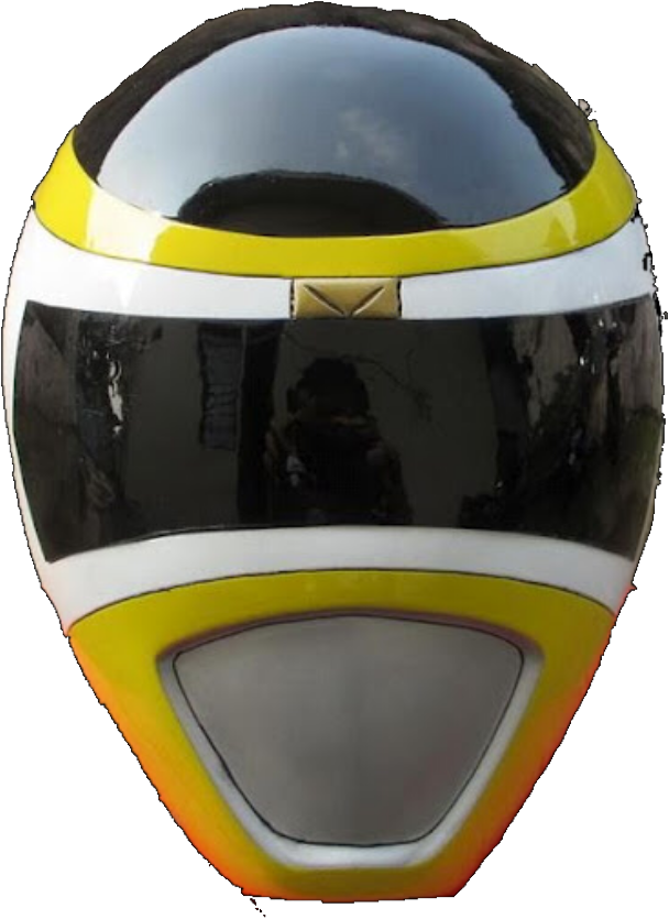 Yellow Space Ranger Helmet (640x857), Png Download