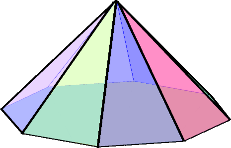 Octagonal Pyramid1 - Octagonal Based Pyramid (465x297), Png Download