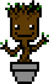Download Baby Groot Minecraft Gumball Pixel Art Png Image