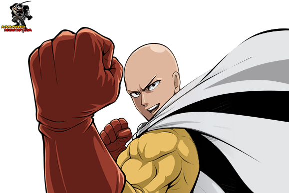 Saitama Punch Png - One Punch Man (594x394), Png Download