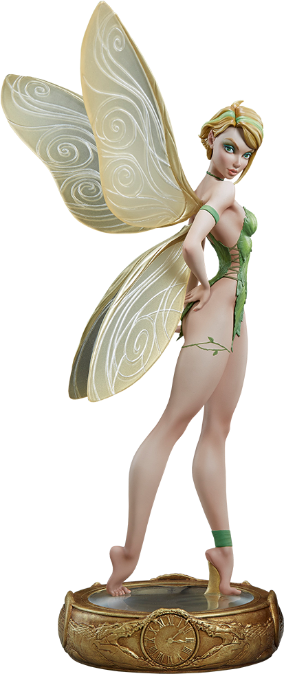 Tinkerbell Statue By Sideshow Collectibles - Tinkerbell Fairytale Fantasies Collection Polystone (480x1000), Png Download