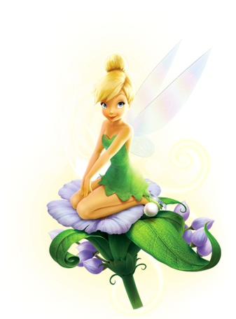 Tinkerbell Sitting Png - Tinkerbell Sitting On Flower - Free