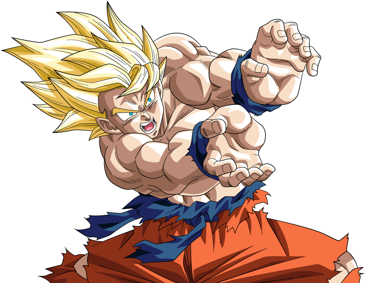 goku ssj battle damage