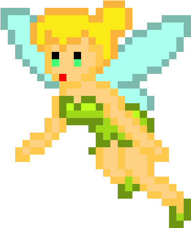 Tinkerbell - Tinkerbell Pixel Art (675x510), Png Download