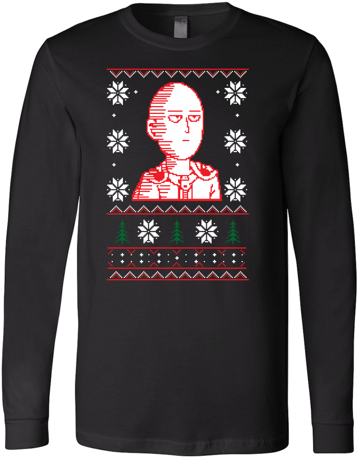 One Punch Man - Saitama Christmas Sweater (1000x1000), Png Download