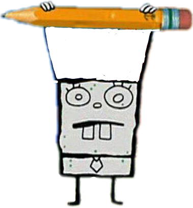 Doodlebob Spongebob (379x409), Png Download