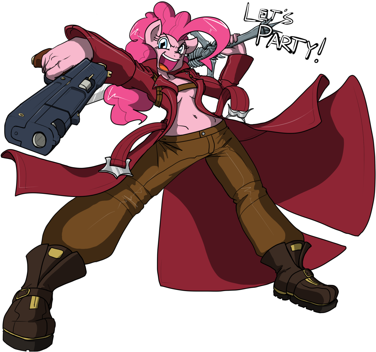 The Sword Flared Up With Darkness-draining Power, - Dante Pony (1280x1280), Png Download