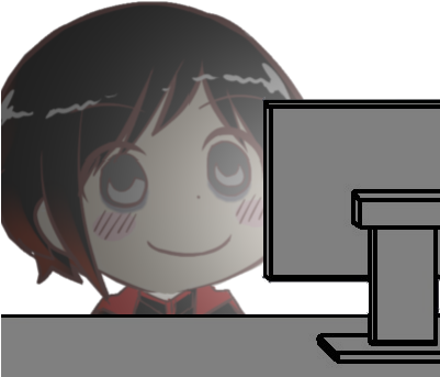 Implying That Rwby Isn't Amazing And That The Nips - Staring At Computer Meme (400x400), Png Download