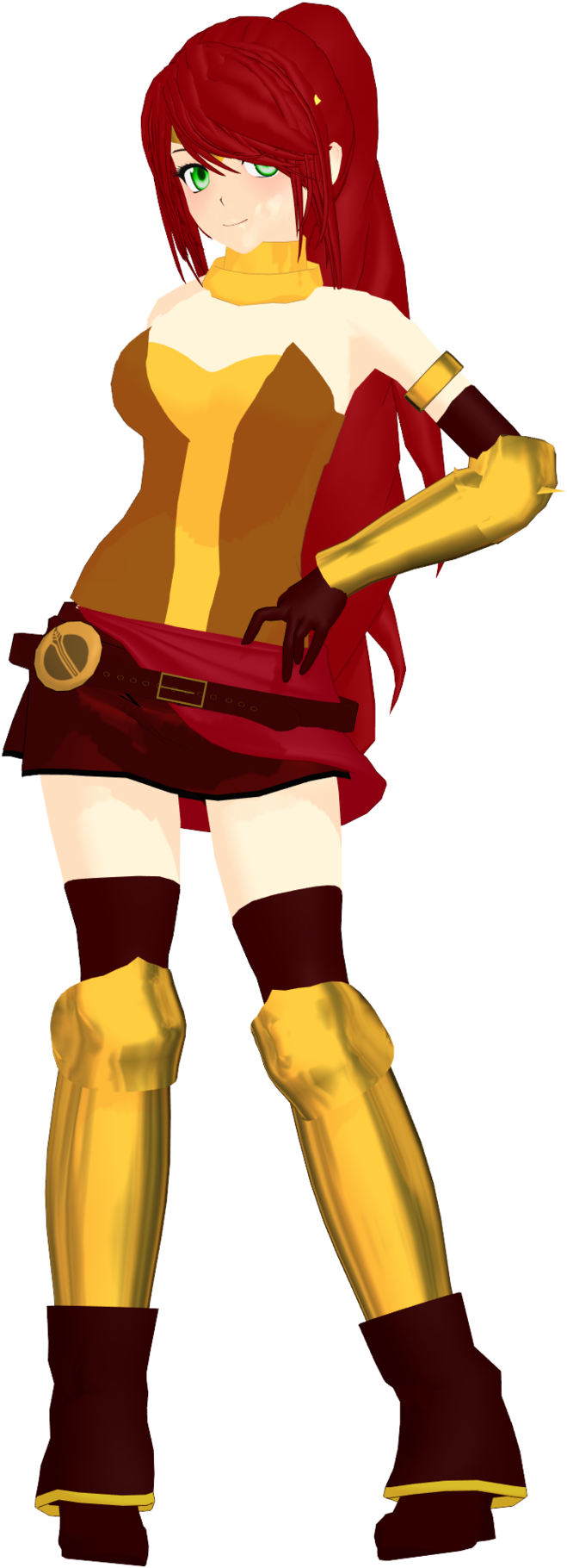 Mmdxjnpr) Pyrrha Nikos By Naruchan101 On Deviantart - Rwby (1024x1820), Png Download