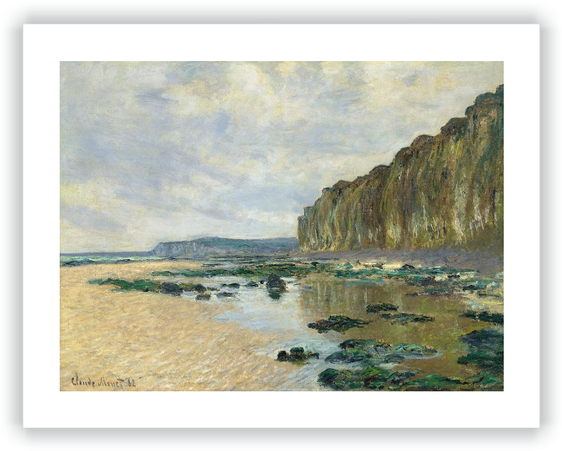 Marea Baja En Varengeville - Low Tide At Varengeville By Claude Monet Art Reproduction (800x640), Png Download