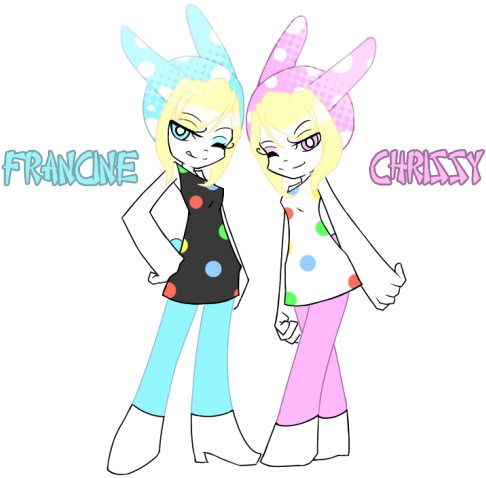 Francine And Chrissy Anime (500x501), Png Download