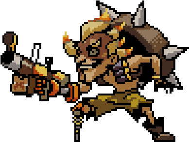 Transparent Junkrat Firework Clip Art Royalty Free - Junkrat Overwatch Pixel Art (600x600), Png Download