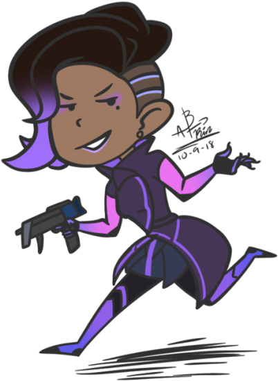 Tiny Sombra - Cartoon (540x612), Png Download