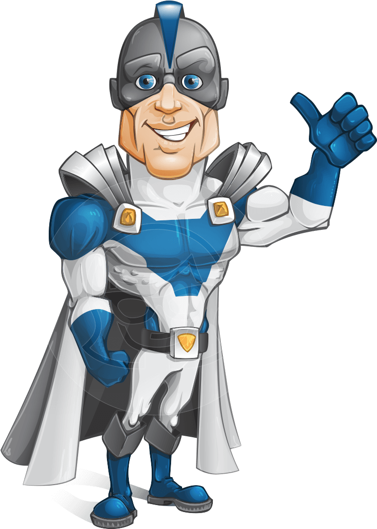 Vector Futuristic Hero Character - Futuristic Cartoon Characters (786x1060), Png Download