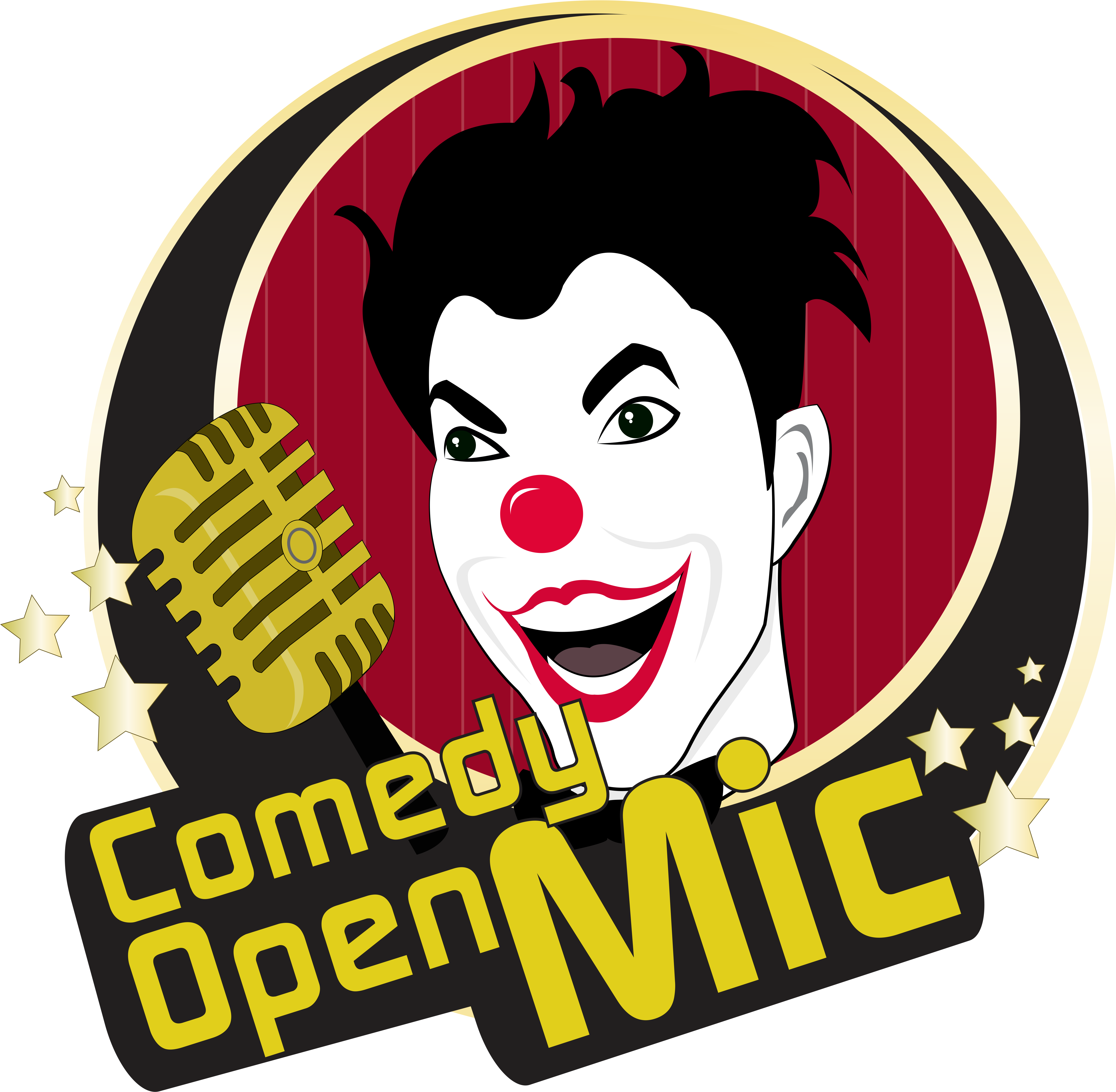 Com Joker Golden Mic Logo (10304x6858), Png Download