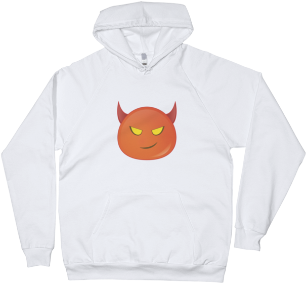 Expressive Red Devil Emoji Unisex Pullover Hoodie - Hoodie (720x720), Png Download
