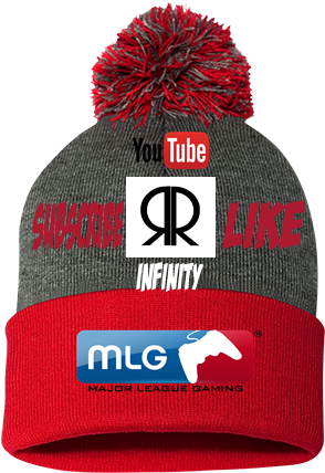 R Infinity Mlg Hat - Skull Sp15 Sportsman Pom Pom Knit Cap (450x450), Png Download