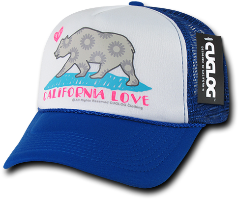This Button Opens A Dialog That Displays Additional - Cuglog California Bear Love Foam Trucker Hat Cap For (500x500), Png Download