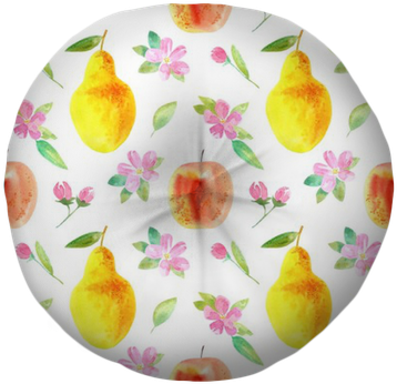 Seamless Pattern With Apple,pear And Flower - Strawberry (400x400), Png Download