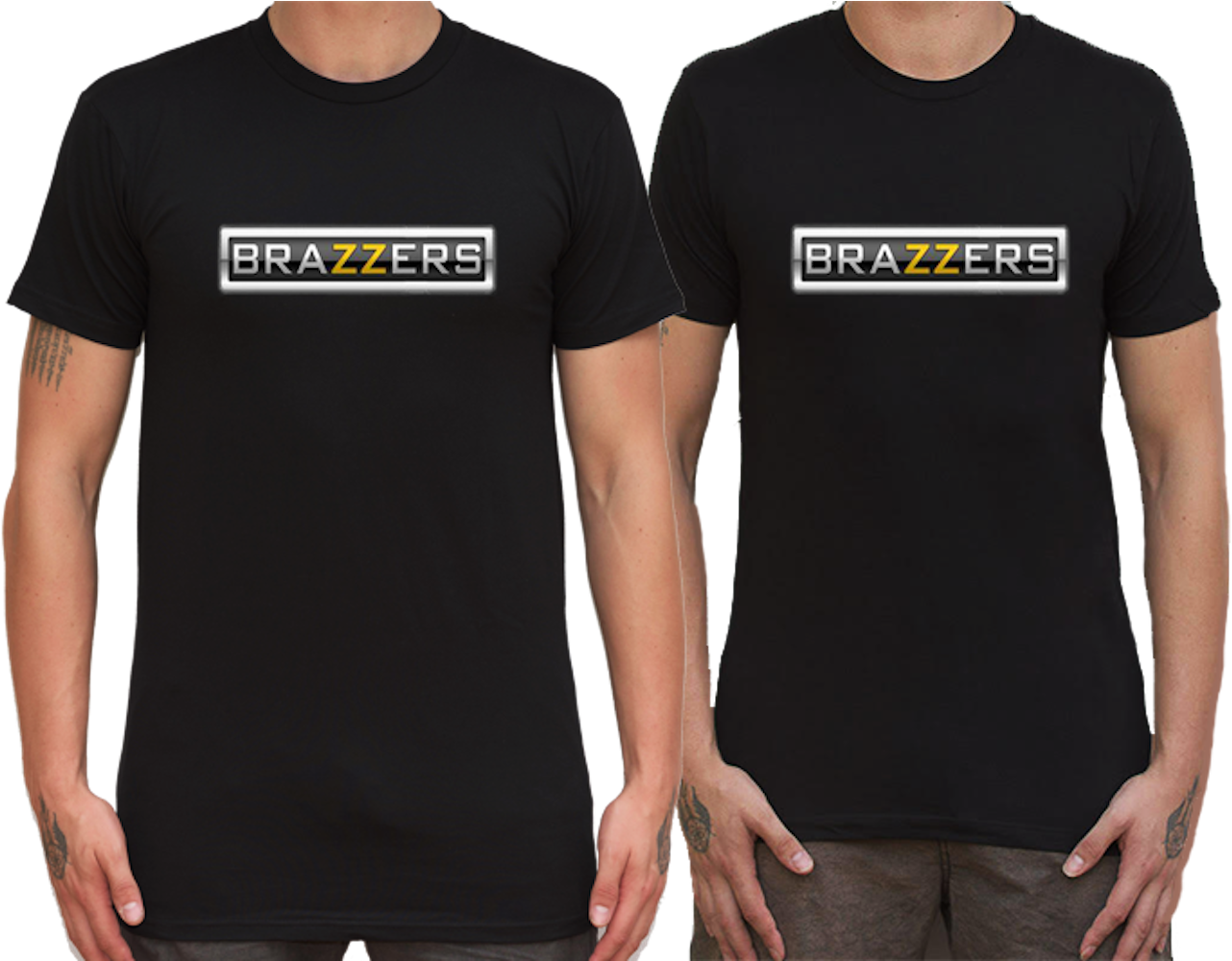Brazzers - Black - Brazzers T Shirt Png (1301x999), Png Download