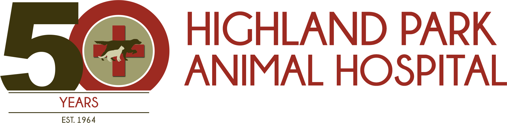 Hpah 50th Logo Transp Header Large - Highland Park Animal Hospital (1778x432), Png Download