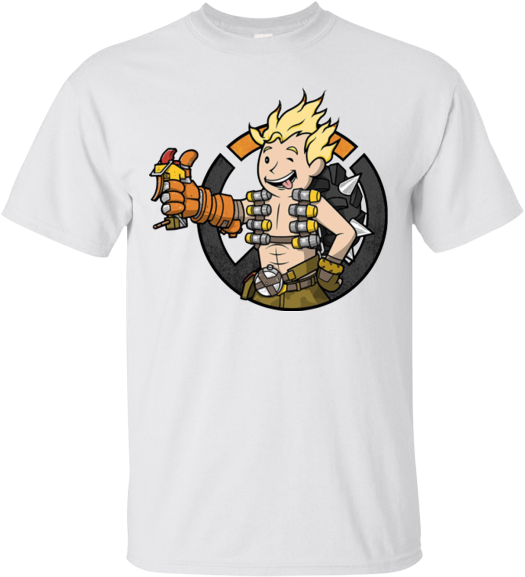 Overwatch Junkrat Hoodies Sweatshirts - Soldier 76 Vault Boy (1155x1155), Png Download