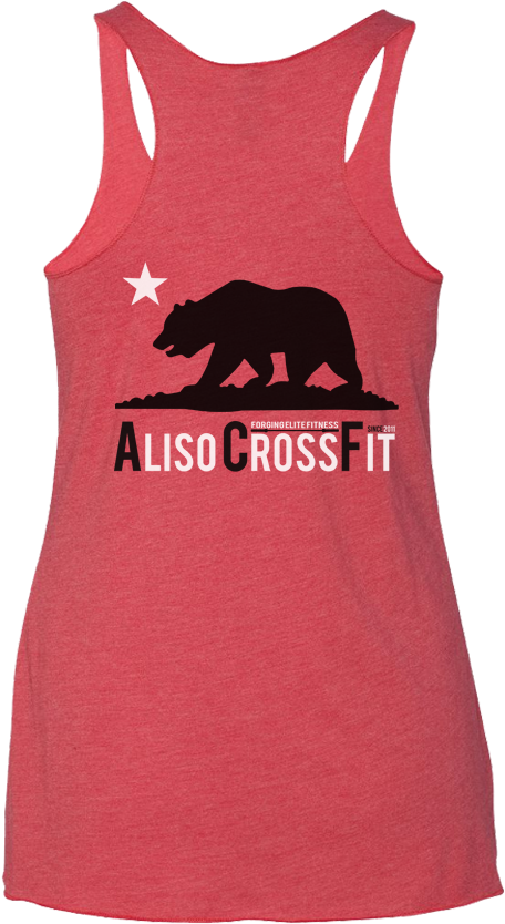 Acf California Bear Ladies Racerback Tank - California State Flag (713x900), Png Download