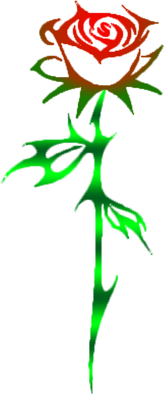 Rose Thorns Png - Dibujo De Rosa Con Espinas (600x1000), Png Download