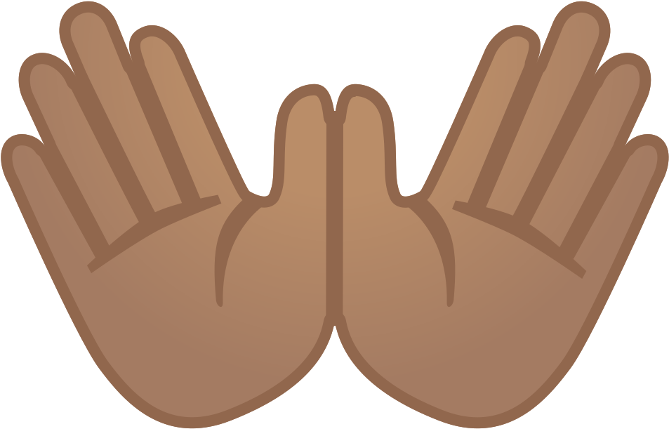Download Svg Download Png - Brown Hands Emoji Png (1024x1024), Png Download