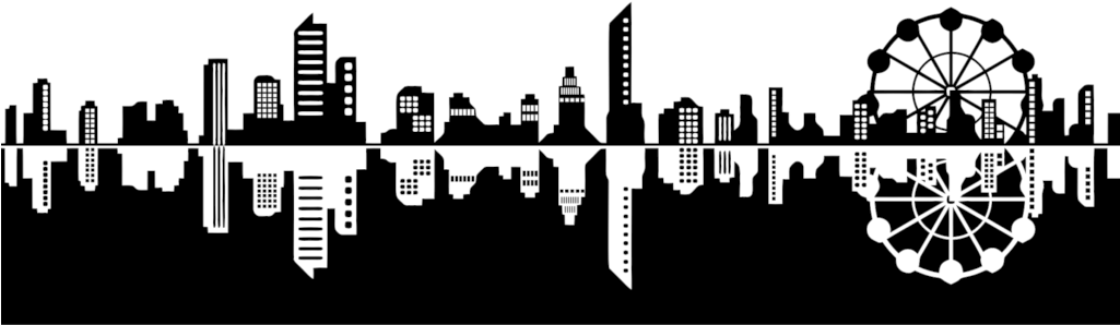 Free Cityscape Png Pic - Negative And Positive Cityscape (1024x329), Png Download