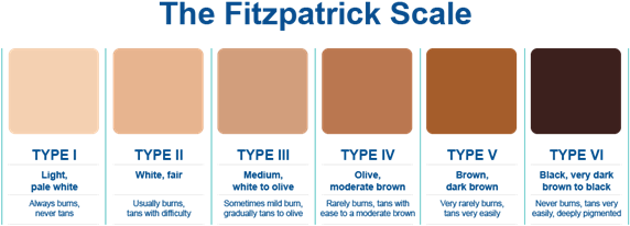 Download Fitzpatrick Color Chart - Racist Skin Tone Chart ...