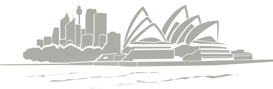 Australia Drawing Australia Skyline Sydney - Sydney Opera House Png (875x365), Png Download