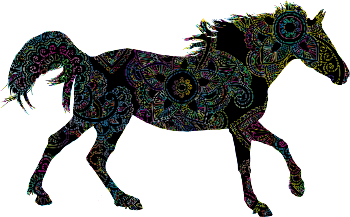 Arabian Horse American Paint Horse American Quarter - Horse Silhouette Free Png (1211x750), Png Download