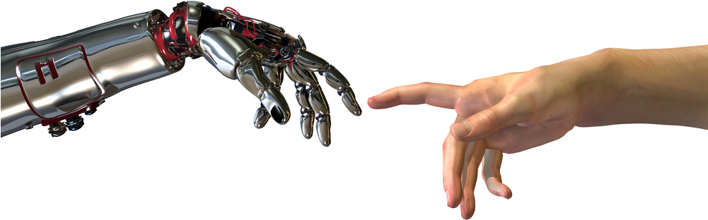 Cocomaps Collaborative Cognitive Maps - Creation Of Adam Robot (1000x456), Png Download