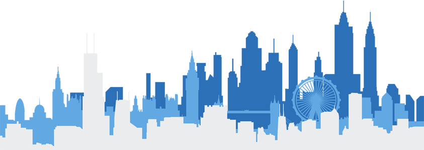 Skyline-all - Skyline New York Dessin (843x300), Png Download