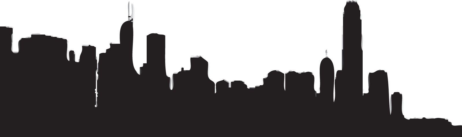 Dv International - Hong Kong Skyline Vector Png (1600x476), Png Download