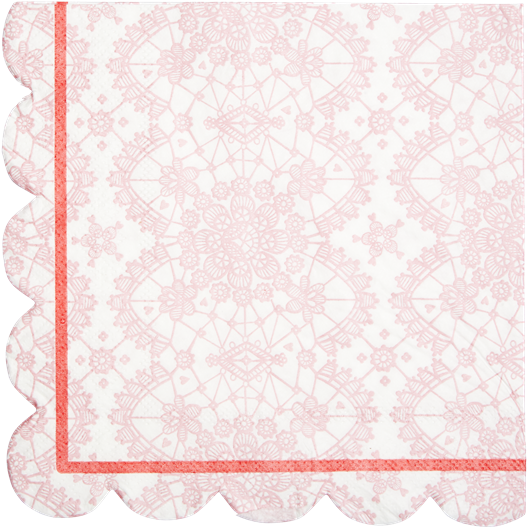 Pink Lace Napkins - Napkin (600x600), Png Download