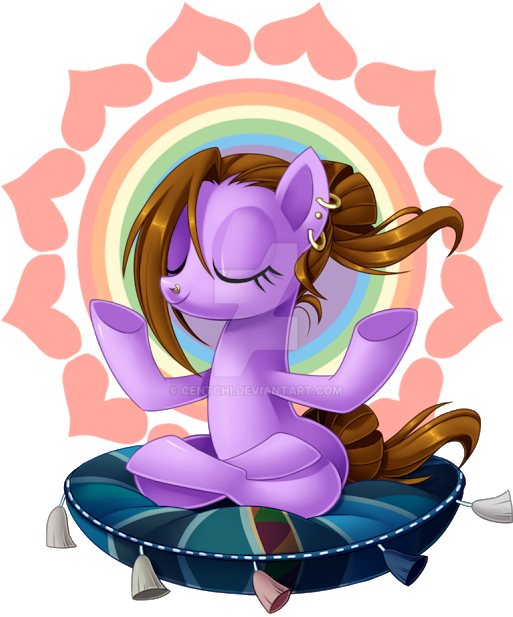 Lucky Haze Meditating By Centchi - My Little Pony: Friendship Is Magic (550x650), Png Download