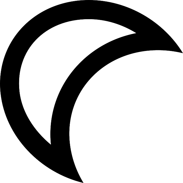 Outline, Moon, White, Half, Crescent, Space, Quarter - Media Luna Blanco Y Negro (640x639), Png Download