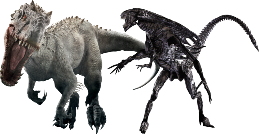 Battle Of The Massive Movie Monsters - Indominus Rex (855x442), Png Download