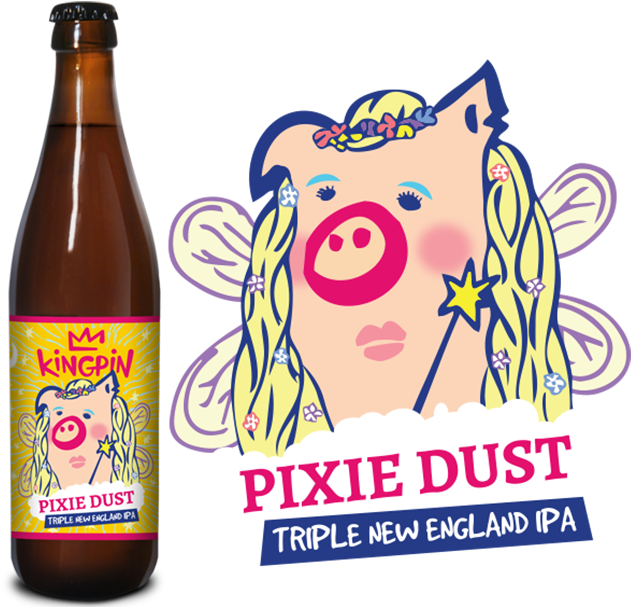 Pixie Dust Triple New England Ipa - Beer Bottle (709x606), Png Download
