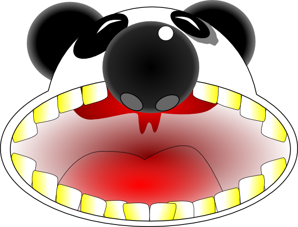 Animal Clipart Open Mouth (600x457), Png Download