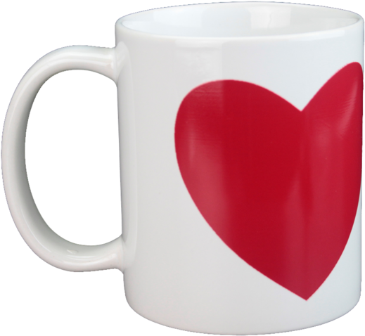 Magic Morning Coffee Mug,red Heard 11 Oz Heat Sensitive - Mug (640x640), Png Download